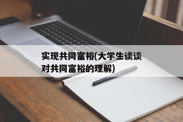 实现共同富裕(大学生谈谈对共同富裕的理解)