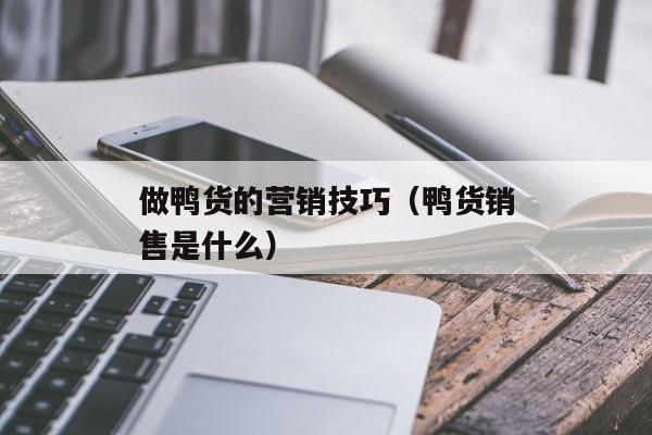 做鸭货的营销技巧（鸭货销售是什么）